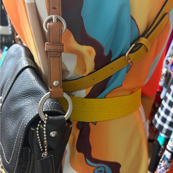 Vintage Y2K Coach Purse F10893 black Chelsea Leather small Shoulder Bag Elegant - Picture 3 of 6